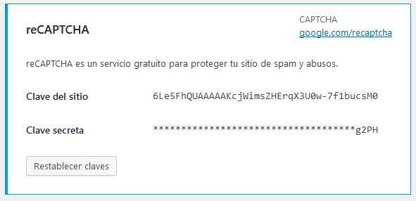 Formulario con reCAPTCHA